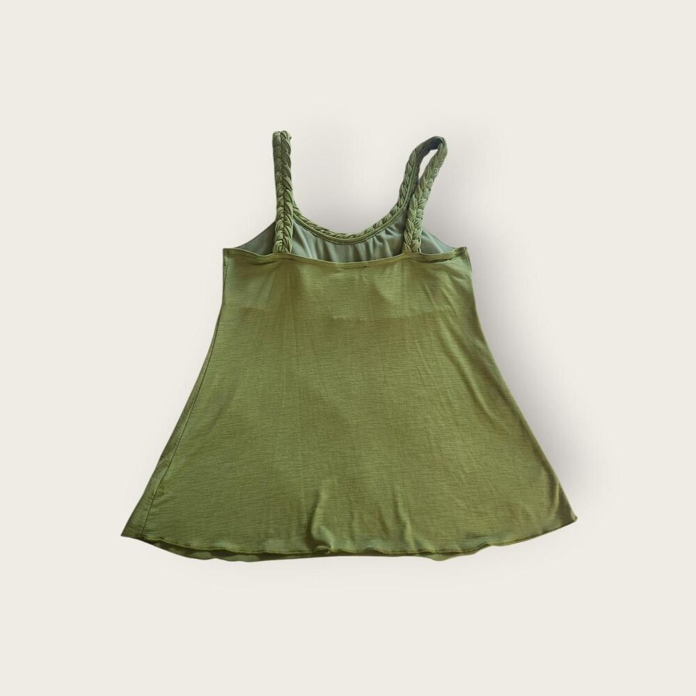 Vintage Y2k early 2000s A. Byer green empire waist flowy goddess vibes tank top - Picture 2 of 4